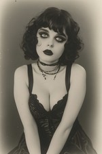 Vintage Gothic Pin-Up Photo Woman 4x6 Print picture