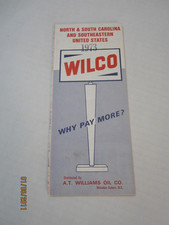NOS Vintage 1973 Wilco North South Carolina Southeastern US Gas Road Map~HrcB picture