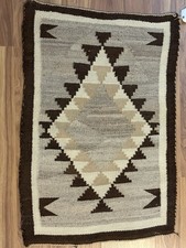 Antique Crystal Navajo Rug 1920 ￼19”x27.5” picture