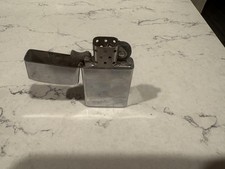 Vtg Zippo Chrome Cigarette Lighter, Marked D XIV USA picture