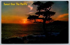 Sunset Over The Pacific Central California Coastline Postcard picture