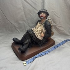 VINTAGE ESCO EMMETT KELLY CLOWN LAYING ON FIRE HYDRANT WALL STREET  JOURNAL  picture