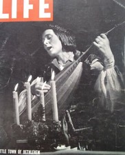 Life Magazine Cover Only Original Rare Vtg 1930s Bethlehem Lute Fortune Mag Ad  picture
