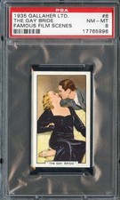 1935 GALLAHER FAMOUS FILM SCENES #8 THE GAY BRIDE PSA 8 *DS14507 picture
