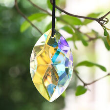 2PC AB 50MM Horse Eye Crystal Prism Hanging Fengshui Faceted Glass Suncatcher picture