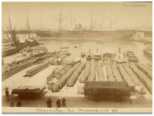 France, Marseille, Quai et Bassin de la Joliette Albumen Print 20.5x27  picture