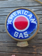 Vintage American Gas Pump Globe Glass Original Service Station Garage Sign picture