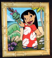 Elisabete Gomes Disney 2006 Framed TILE Lilo + Doll LE 50 Disneyland Exclusive picture
