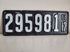 Illinois 1917 Front Slotted License Plate Antique Car Tag Man Cave Decor picture
