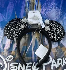 Disney Park 2026 Black Crown Star Rhinestone Celestial Halo Jeweled Minnie Ears picture