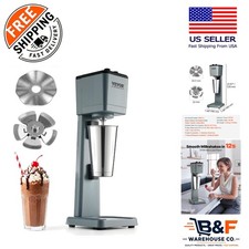375W Electric Milkshake Maker with 820ml Stainless Steel Cup - 3-Speed Mixer picture