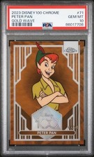 2023 Topps Chrome Disney 100 Peter Pan Gold Wave Refractor #/50 PSA 10 GEM MINT picture