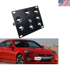 JDM Front Bumper Tow Hook License Plate Mount Bracket Holder Tow Hole Adapter... picture