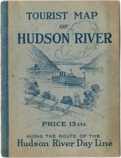 1923 Foldout Tourist Map Of Hudson River, Hudson River Day Line Route 2nd we hav picture