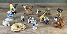 Lot Of 13  Vtg Miniature Figurines Josef, Japan,Russ  Bone China , Ceramic, Wade picture