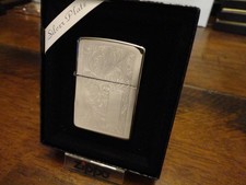 HIGH POLISH SILVER PLATE MODEL 352S VENETIAN ZIPPO LIGHTER MINT IN BOX 1997 picture