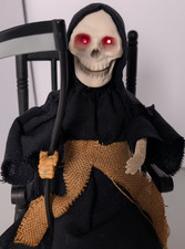 Vintage Gemmy Rocking Grim Reaper Animated Figure Vintage 1994 Halloween picture