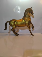  Brass Decor Horse Statue-Mid Century/Modern Vintage Large 16”X 13“ X 3“  picture