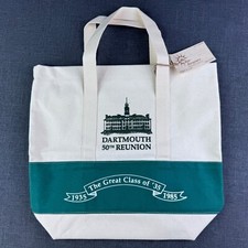 NEW Dartmouth College Canvas Tote Bag 50th Reunion 1935-1985 USA VTG NOS NWT picture