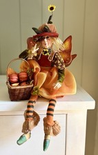 Vtg Winward Autumn Fairy Holidays Elf Doll Winged Mystical Shelf Sitter Whimsy picture