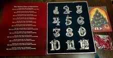 The Twelve Days of Christmas Ornaments by Seagull Pewter - 1992 - New in Box picture