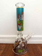 14” Premium Glass Water Pipe Thick Heavy Beaker Bottom Scoob Shaggy 14mm picture