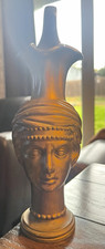 Bronze Metal Woman Head Figurine Sculpture with Tall Spout Ewer Top picture