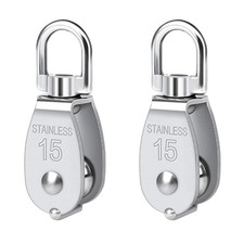 Pulley 304 Stainless Steel Single Pulley Block M15 Small Heavy Duty Swivel Be... picture