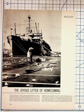 1951 Seattle Korean War Troops Homecoming USNS General R.L. Howze Magazine Photo picture