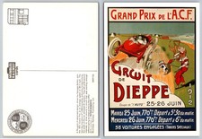 1912 Grand Prix Dieppe France Auto Racing Poster Art Postcard Peugeot Boillot picture