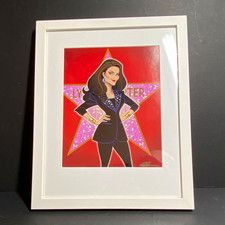 Signed “Lynda Carter Variety Show illustration” Artist Glen Hanson picture