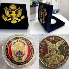 CITY OF PHOENIX POLICE DEPT Challenge Coin w/ velvet Presentation Box picture