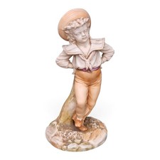 Antique Royal Worcester Hadley Boy Figurine 1129 picture