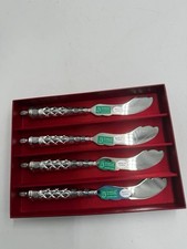 Neiman Marcus Set of 4 Towle Silver Plated Spreades in Original Christmas 2002 picture