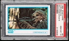 1984 Star Wars Kelloggs Stick'R #9  Chewbacca PSA 10 GEM MINT Pop 6 RARE picture