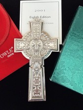 NIB 2001 TOWLE 8th Edition Sterling Silver Christmas Cross Ornament Pendant picture