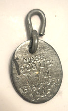 Antique 1945  Dog License Pet Tag  -  Newburyport MA. picture