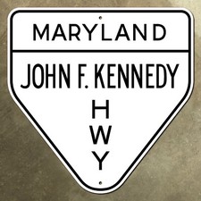 Maryland John F. Kennedy Hwy highway marker road sign Baltimore 1963 I-95 15