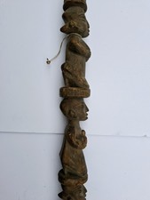 Nigerian Yoruba Bell. Three Figure Totemic Gong Raddle Sculpure Jean-Pierre Hall picture