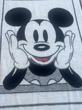 Vintage Biederlack Disney Mickey Mouse Fleece Blanket 54X72 In picture