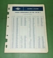 Vtg Gasket Catalog McCord to Fel-Pro Interchange List 263 M.F. 1955 (F32) picture