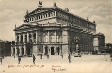 Gruss Aus Frankfurt a M Opernhaus vintage postcard UDB c1905 unposted e194 picture