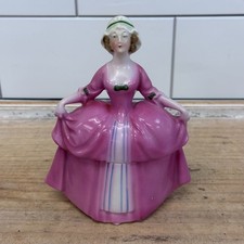 Antique E&R Madame Pompadour Dresser Doll Powder Box Porcelain Trinket box 1920s picture