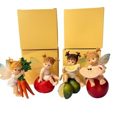 Little Kitchen Fairies G.G. Santiago 2001 Figurine Set 4 Fruit Vegetable Boxed picture