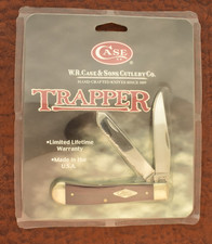 SUPER RARE CASE XX USA ROSEWOOD SERRATED BLADE FULL SIZE TRAPPER KNIFE (37476) picture