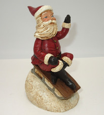 Vtg 1993 Early Jim Shore Figurine Santa Claus on Sled Limited Edition 140/5000 picture