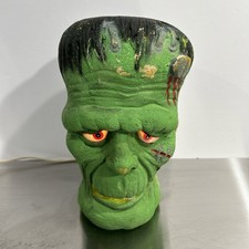 Vintage 1993 Trendmasters Halloween Frankenstein Lightup Head Works picture