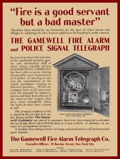 1909 Gamewell Fire Alarm & Police Signal Telegraph NEW METAL SIGN: 12x16