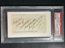 WILLIAM H. TAFT PSA Cut Signature Autograph - 27th President with Inscription picture