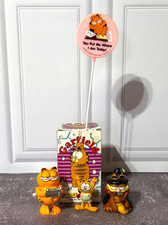 Vtg 1980s Garfield Memorabilia Lot Enesco Witch Candle Dakin Sign Toys Box picture